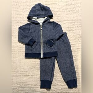 Carter’s 18M Boys Matching Set Zip-Up Hoodie & Joggers Blue Toddler Outfit